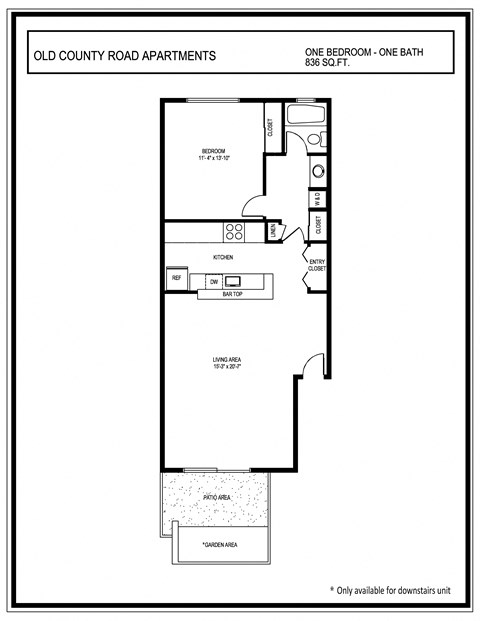 the floor plan of old country road apartments
